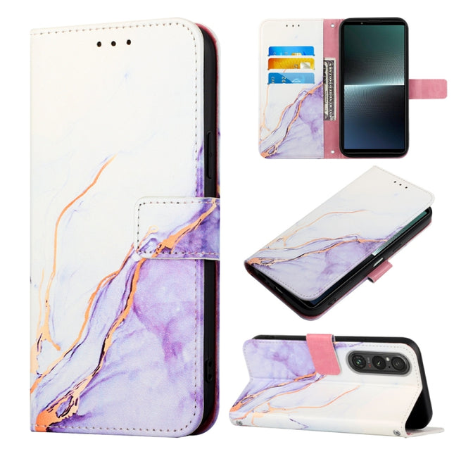PT003 Marble Pattern Flip Leather Phone Case, For Sony Xperia 1 V, For Sony Xperia 10 V, For Sony Xperia 10 IV
