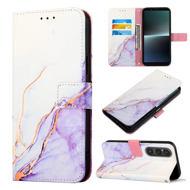 PT003 Marble Pattern Flip Leather Phone Case
