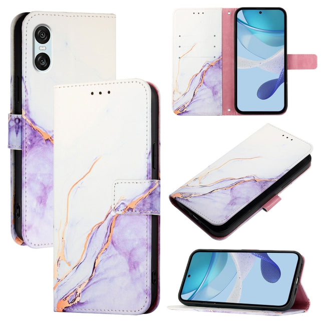 PT003 Marble Pattern Flip Leather Phone Case, For Sony Xperia 10 VI, For Sony Xperia 1 VI, For Sony Xperia 5 VI, For Sony Xperia 5 V