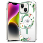 For iPhone 15 Plus / White Pink Rose