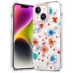 For iPhone 15 / White Blue Flower