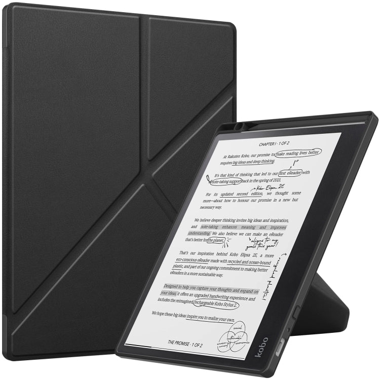 Solid Color Deformation TPU Leather Smart Tablet Case