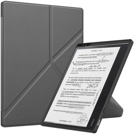 Solid Color Deformation TPU Leather Smart Tablet Case