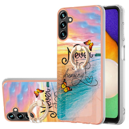 Electroplating IMD TPU Phone Case with Ring, For Samsung Galaxy A55 5G, For Samsung Galaxy A35 5G, For Samsung Galaxy A15 5G, For Samsung Galaxy A05