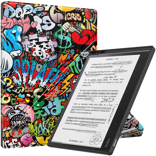 Painted Deformation TPU Leather Smart Tablet Case