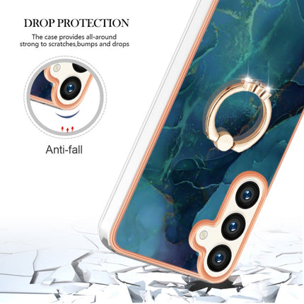 Electroplating Marble Dual-side IMD Phone Case with Ring, For Samsung Galaxy S24+ 5G, For Samsung Galaxy S24 5G, For Samsung Galaxy A05, For Samsung Galaxy A05s