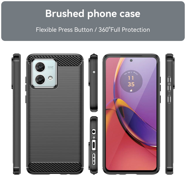 Brushed Texture Carbon Fiber TPU Phone Case, For Motorola Moto G84, For Motorola Moto G Stylus 2023 4G, For Motorola Edge 2023 Global, For Motorola Edge 2023 US, For Motorola Edge 40, For Motorola Moto G52