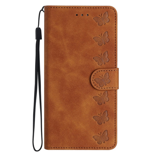 Seven Butterflies Embossed Leather Phone Case, For iPhone 14 Pro, For iPhone 14 Pro Max, For iPhone 13 Pro Max, For iPhone 13 Pro, For iPhone 13