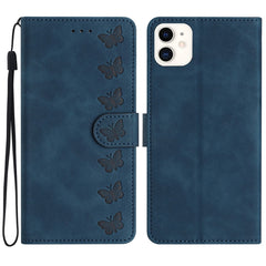 Seven Butterflies Embossed Leather Phone Case, For iPhone 13 mini, For iPhone 12, For iPhone 12 Pro Max, For iPhone 12 Pro, For iPhone 12 mini