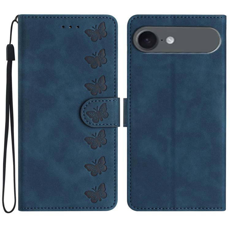 Seven Butterflies Embossed Leather Phone Case, For iPhone 17 Pro Max, For iPhone 17 Pro, For iPhone 17, For iPhone 17 Air