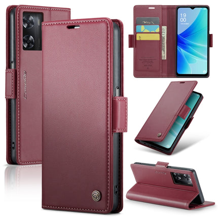 CaseMe 023 Butterfly Buckle Litchi Texture RFID Anti-theft Leather Phone Case, For OPPO A77 4G Global / A57e 4G, For OPPO A77s, For OPPO Reno8 Pro 5G Global, For OPPO Reno7 Z Global/Reno7 Lite Global
