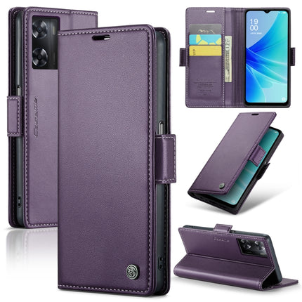 CaseMe 023 Butterfly Buckle Litchi Texture RFID Anti-theft Leather Phone Case, For OPPO A77 4G Global / A57e 4G, For OPPO A77s, For OPPO Reno8 Pro 5G Global, For OPPO Reno7 Z Global/Reno7 Lite Global