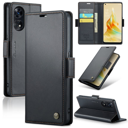 CaseMe 023 Butterfly Buckle Litchi Texture RFID Anti-theft Leather Phone Case, For OPPO Reno10 5G Global／Reno10 Pro Global, For OPPO Reno8 T 4G, For OPPO A57 4G Global/A57s 4G Global, For OPPO A77 4G Global / A57e 4G