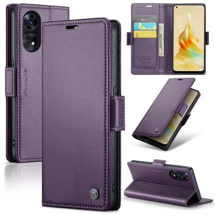 CaseMe 023 Butterfly Buckle Litchi Texture RFID Anti-theft Leather Phone Case, For OPPO Reno10 5G Global／Reno10 Pro Global, For OPPO Reno8 T 4G, For OPPO A57 4G Global/A57s 4G Global, For OPPO A77 4G Global / A57e 4G
