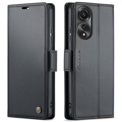 CaseMe 023 Butterfly Buckle Litchi Texture RFID Anti-theft Leather Phone Case, For OPPO A78 4G, For OPPO A77s, For OPPO Reno8 Pro 5G Global, For OPPO Reno7 Z Global/Reno7 Lite Global