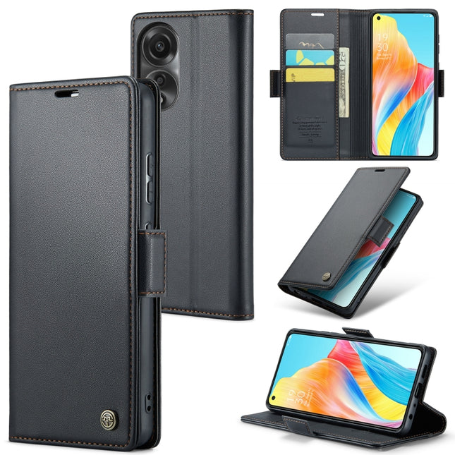 CaseMe 023 Butterfly Buckle Litchi Texture RFID Anti-theft Leather Phone Case, For OPPO A78 4G, For OPPO A77s, For OPPO Reno8 Pro 5G Global, For OPPO Reno7 Z Global/Reno7 Lite Global