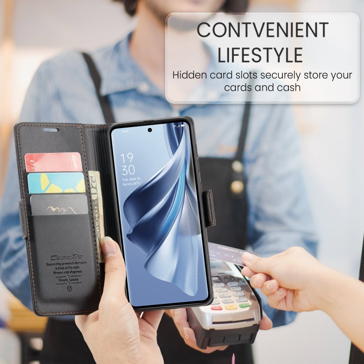 CaseMe 023 Butterfly Buckle Litchi Texture RFID Anti-theft Leather Phone Case