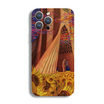 Precise Hole Oil Painting Pattern PC Phone Case, For iPhone 12 Pro Max, For iPhone 12 Pro