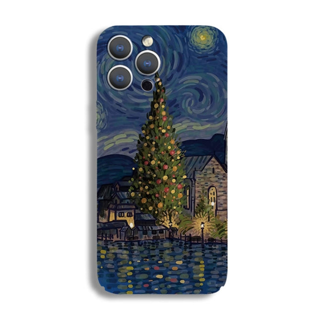 Precise Hole Oil Painting Pattern PC Phone Case, For iPhone 12 mini, For iPhone 11 Pro Max