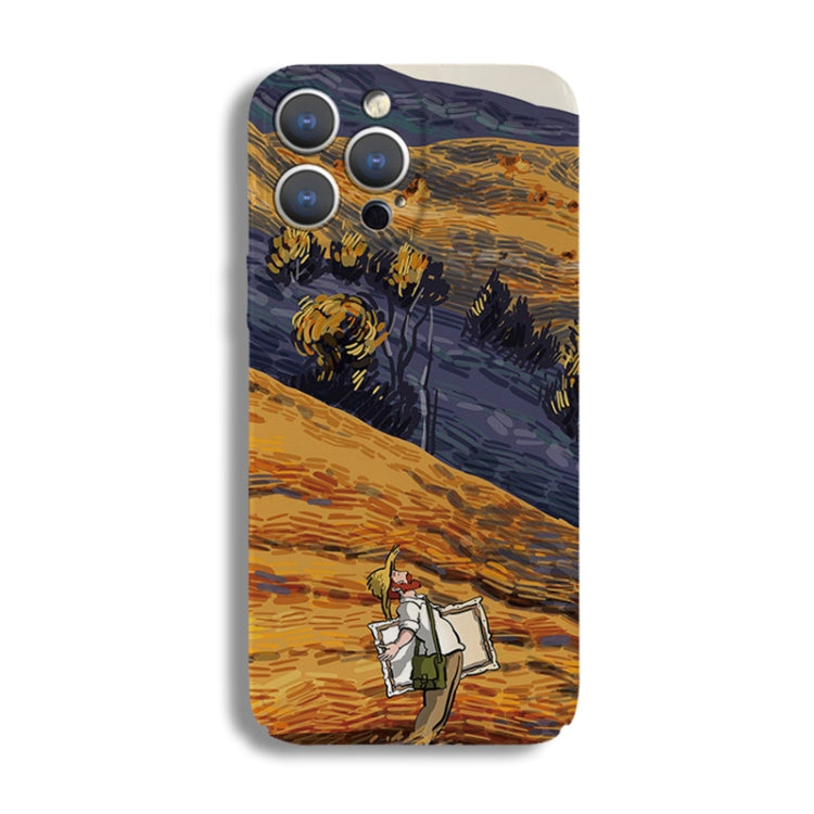 Precise Hole Oil Painting Pattern PC Phone Case, For iPhone SE 2022 / 2020 / 8 / 7, For iPhone 13 Pro Max