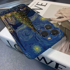 Precise Hole Oil Painting Pattern PC Phone Case, For iPhone 15 Pro Max, For iPhone 15 Pro