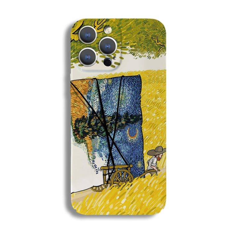 Precise Hole Oil Painting Pattern PC Phone Case, For iPhone 15 Pro Max, For iPhone 15 Pro