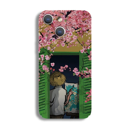Precise Hole Oil Painting Pattern PC Phone Case, For iPhone 15 Plus, For iPhone 15