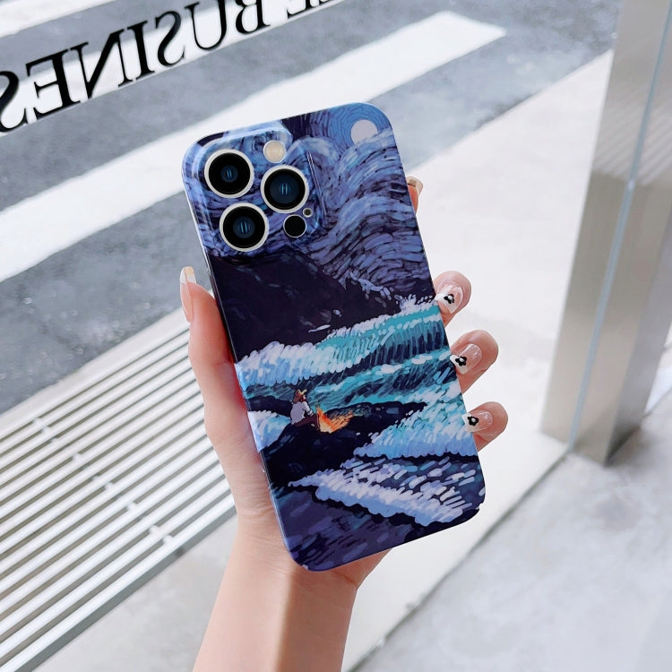 Precise Hole Oil Painting Pattern PC Phone Case, For iPhone 12 mini, For iPhone 12, For iPhone 12 Pro, For iPhone 12 Pro Max