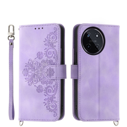 Skin Feel Flowers Embossed Wallet Leather Phone Case, For Realme 11 4G, For Realme 11 5G, For Realme C53, For Realme 11 Pro 5G / 11 Pro+ 5G