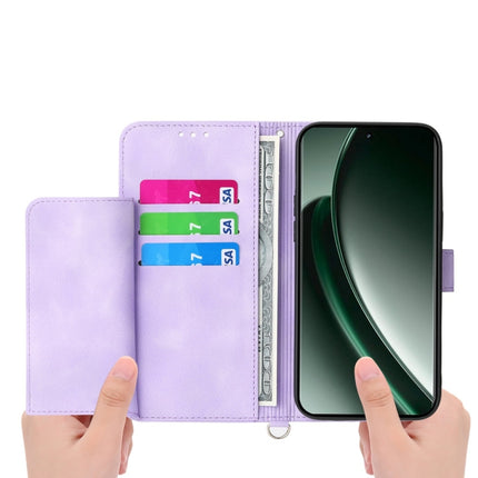 Skin Feel Flowers Embossed Wallet Leather Phone Case, For Realme GT 6 Global, For Realme 12 5G, For Realme 12+, For Realme 12 Pro+