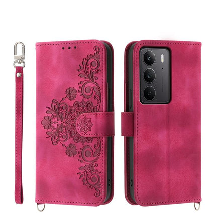 Skin Feel Flowers Embossed Wallet Leather Phone Case, For Realme 14 Pro, For Realme C75 / Realme 14x, For Realme 13+, For Realme 13 Pro / 13 Pro+ Global