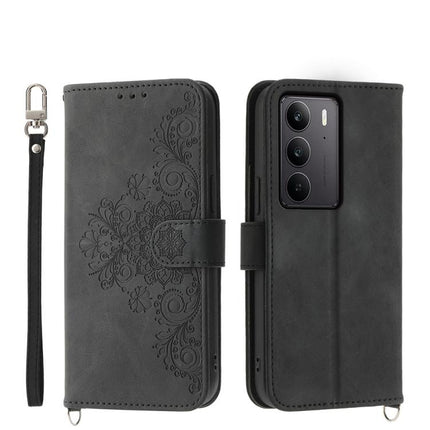 Skin Feel Flowers Embossed Wallet Leather Phone Case, For Realme 14 Pro, For Realme C75 / Realme 14x, For Realme 13+, For Realme 13 Pro / 13 Pro+ Global