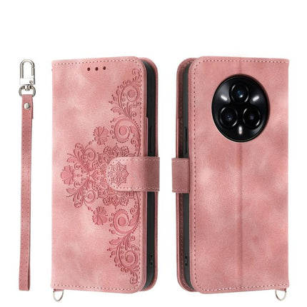 Skin Feel Flowers Embossed Wallet Leather Phone Case, For Realme 14 Pro, For Realme C75 / Realme 14x, For Realme 13+, For Realme 13 Pro / 13 Pro+ Global
