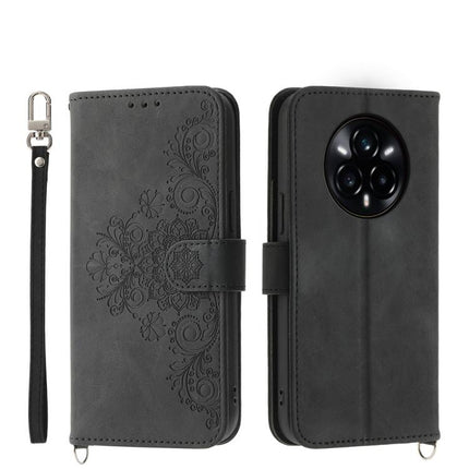 Skin Feel Flowers Embossed Wallet Leather Phone Case, For Realme C85 Pro 4G, For Realme 15 5G / Realme 15 Pro 5G, For Realme 14 / Realme P3 5G, For Realme 14 Pro+