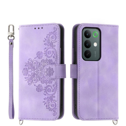 Skin Feel Flowers Embossed Wallet Leather Phone Case, For Realme 16T 5G, For Realme C100 4G, For Realme 16 5G, For Realme C85 5G / Realme 15x 5G