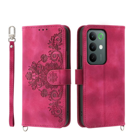 Skin Feel Flowers Embossed Wallet Leather Phone Case, For Realme 16T 5G, For Realme C100 4G, For Realme 16 5G, For Realme C85 5G / Realme 15x 5G