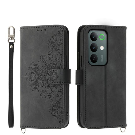 Skin Feel Flowers Embossed Wallet Leather Phone Case, For Realme 16T 5G, For Realme C100 4G, For Realme 16 5G, For Realme C85 5G / Realme 15x 5G