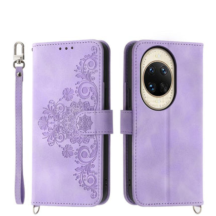 Skin Feel Flowers Embossed Wallet Leather Phone Case, For Huawei Enjoy 90 / Enjoy 90 Plus / nova Y74, For Huawei nova 14 Ultra, For Huawei nova 14 Pro, For Huawei nova 14