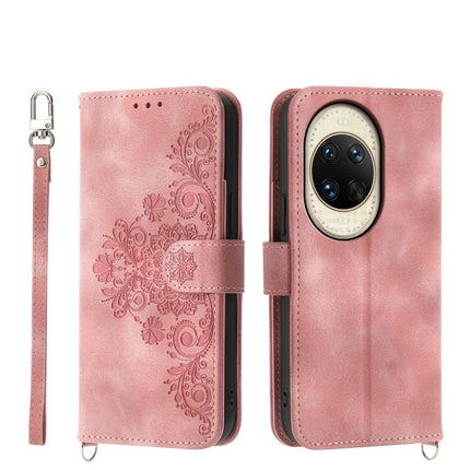 Skin Feel Flowers Embossed Wallet Leather Phone Case, For Huawei Enjoy 90 / Enjoy 90 Plus / nova Y74, For Huawei nova 14 Ultra, For Huawei nova 14 Pro, For Huawei nova 14