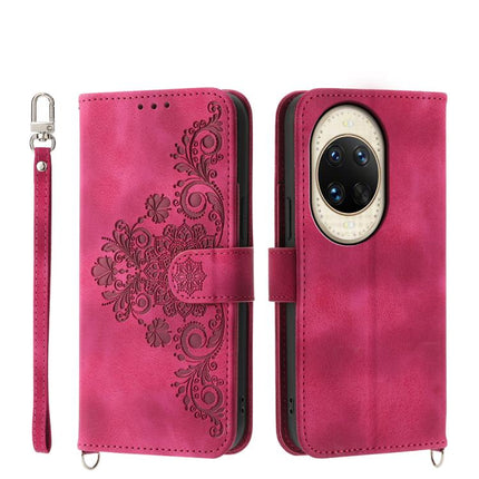 Skin Feel Flowers Embossed Wallet Leather Phone Case, For Huawei Enjoy 90 / Enjoy 90 Plus / nova Y74, For Huawei nova 14 Ultra, For Huawei nova 14 Pro, For Huawei nova 14