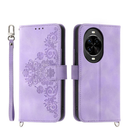Skin Feel Flowers Embossed Wallet Leather Phone Case, For Huawei Enjoy 90 / Enjoy 90 Plus / nova Y74, For Huawei nova 14 Ultra, For Huawei nova 14 Pro, For Huawei nova 14