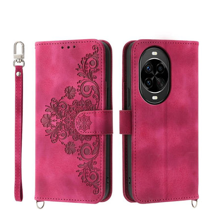 Skin Feel Flowers Embossed Wallet Leather Phone Case, For Huawei Enjoy 90 / Enjoy 90 Plus / nova Y74, For Huawei nova 14 Ultra, For Huawei nova 14 Pro, For Huawei nova 14