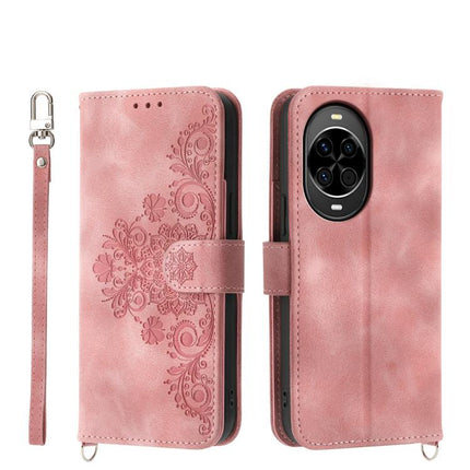 Skin Feel Flowers Embossed Wallet Leather Phone Case, For Huawei Enjoy 90 / Enjoy 90 Plus / nova Y74, For Huawei nova 14 Ultra, For Huawei nova 14 Pro, For Huawei nova 14