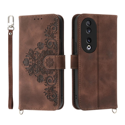 Skin Feel Flowers Embossed Wallet Leather Phone Case, For Honor 90 Pro 5G, For Honor 90 5G, For Honor X50i, For Honor X40i 5G / Play7T Pro
