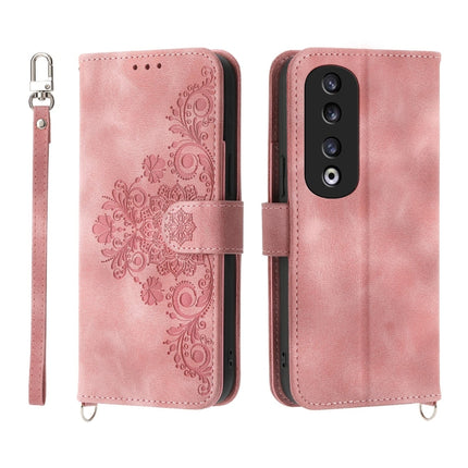 Skin Feel Flowers Embossed Wallet Leather Phone Case, For Honor 90 Pro 5G, For Honor 90 5G, For Honor X50i, For Honor X40i 5G / Play7T Pro
