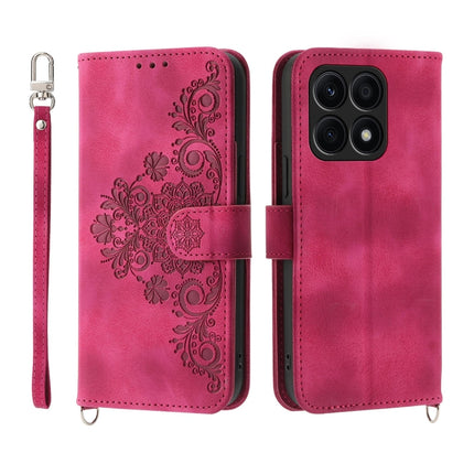 Skin Feel Flowers Embossed Wallet Leather Phone Case, For Honor Magic5 Pro, For Honor Magic5, For Honor X8a 4G, For Honor X9a