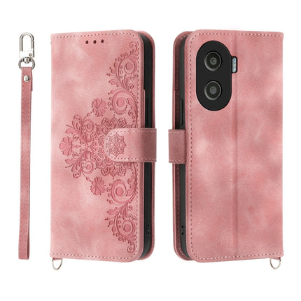 Skin Feel Flowers Embossed Wallet Leather Phone Case, For Honor 90 Pro 5G, For Honor 90 5G, For Honor X50i, For Honor X40i 5G / Play7T Pro