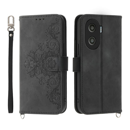 Skin Feel Flowers Embossed Wallet Leather Phone Case, For Honor X40i 5G / Play7T Pro, For Honor Magic5 Pro, For Honor Magic5, For Honor X8a 4G