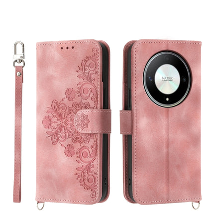 Skin Feel Flowers Embossed Wallet Leather Phone Case, For Honor X9b, For Honor 90 Pro 5G, For Honor 90 5G, For Honor X50i