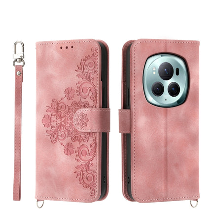 Skin Feel Flowers Embossed Wallet Leather Phone Case, For Honor X60i, For Honor X6b, For Honor 200 Lite Global, For Honor Magic6 Pro